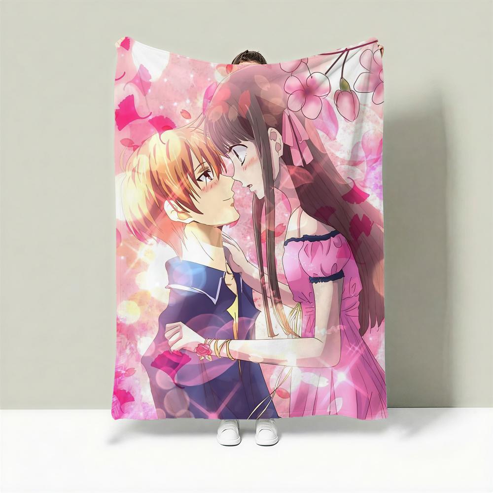 

Anime F-Fruits Basket Throw Lightweight 240g Flannel Blanket Soft Skin-friendly for Summer Cooling 75cmx90cm