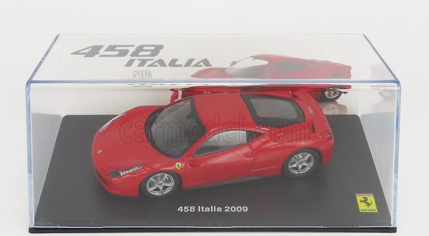 Ferrari Miniaturauto FERRARI 458 Italy 2009 mit Vitrine 1/43 (rot) [Artikel]