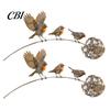 Flower Bed Garden Ornament Animal Stake, Rustic Yard Art Decorations with Dandelion Accent, Metal Peaceful Memorial Decor Sculpture for Lawn Patio And