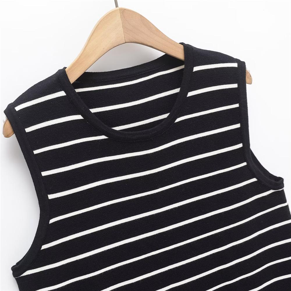 2025 Spring/Summer Women's Casual Striped Loose Dress