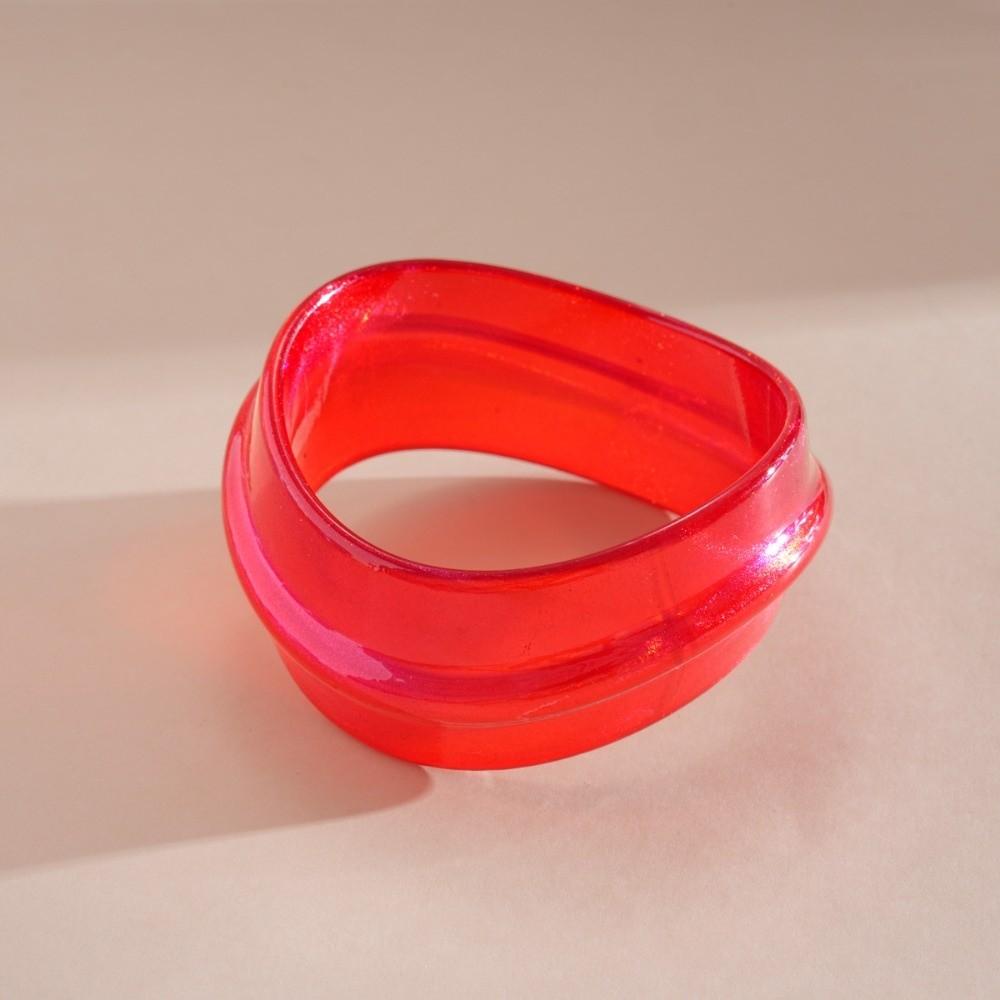 Bohemian Irregular Wide Bracelet Minority Design Colorful Hand Ring Temperament Resin Bangle  Girls