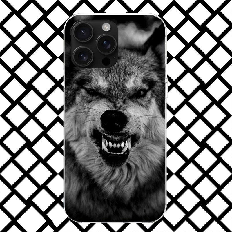 

Animal Wolf Moon Phone Case for iPhone 17 Air 16 16E 15 14 Plus 13 Mini 12 11 Pro Max 7 8 + SE 2020 Soft Cover Fundas 11 Pro Max iPhone 14 Plus