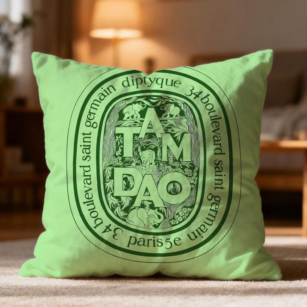 Fashion D-DDiptyque Cushion Cover Soft Washable Pillow Case Multi-Scene for Couch Bed Travel Office Use