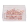100PCS Paper Clips Portable Cute Animal Shape Electroplating Rose Gold Metal Paper Clip Box Office