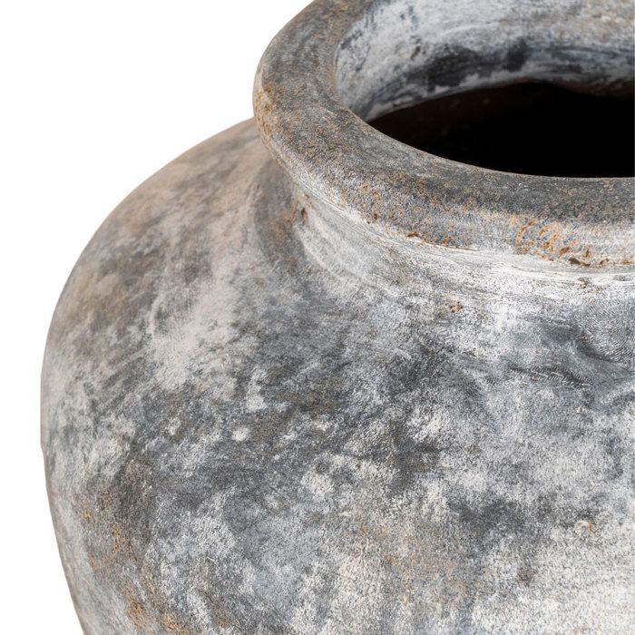 Vase de décoration gris clair antique Ø 30 x 30 cm