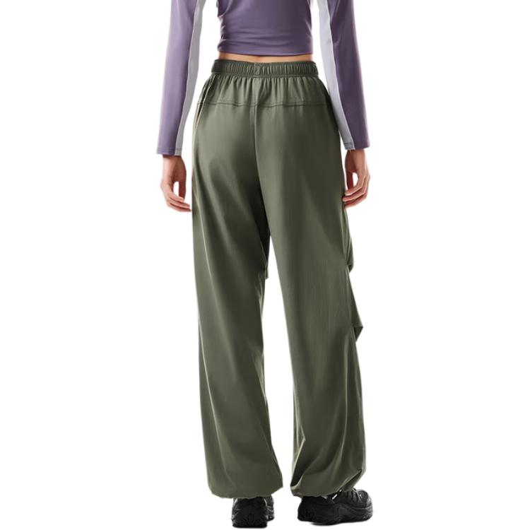 Anta Earth Shell 2.0 Solid Color Mid-Rise Drawstring Versatile Breathable Loose Sports Pants Women bottoms 962536503-3