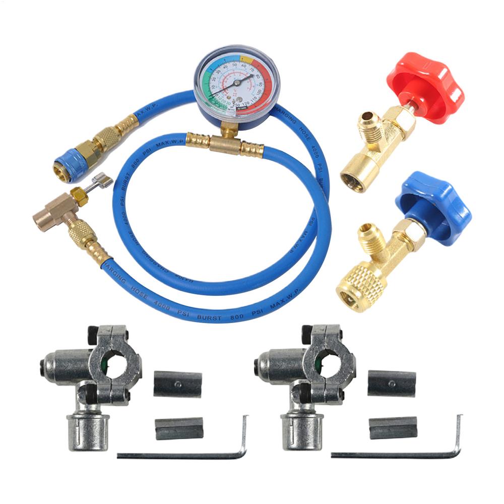

AC Gauges R134a Automotive Smart AC Recharge Kit R134a Automotive Replacement Supplies for Truck Refrigeration Diagnostics синій