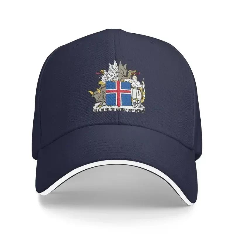 Custom Coat Of Arms Of Iceland Baseball Cap Hip Hop Women Men s Adjustable Dad Hat Spring Baseball Cap