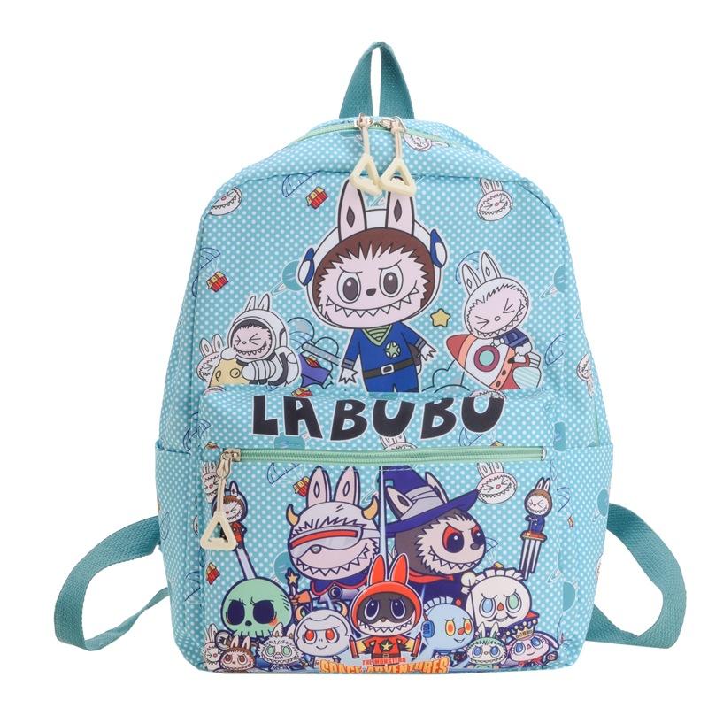 

Cartoon Cute Baby Backpack Foreign Style Printing Lightweight Kindergarten Student Schoolbag Children S Backpack світло-зелений колір