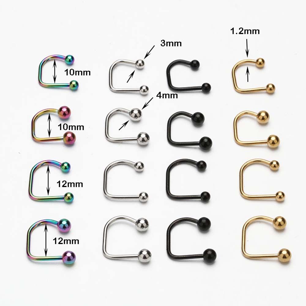 Piercing do bradavek, hypoalergenní, korejský piercing do rtů, šperky pro ženy, nosní kroužek ve tvaru U, piercing do rtů