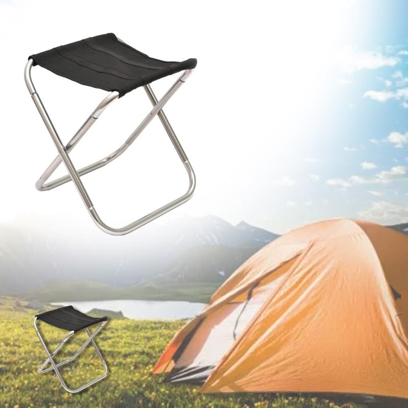 Camping Stool, Mini Folding Stool with Carry Bag, Aluminum-Alloy Bracket Lightweight Collapsible Fishing Stool Outdoor