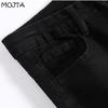 Fashion Spring Autumn All-match Blue Women Flared Jeans High Waist Denim Pants Stretch Slim Fit Trousers