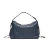 Trendy women's bags factory direct sales first layer sheepskin pure hand-woven bag portable crossbody versatile pillow bag