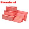 6 PCS Travel Storage Bag Set for Clothes Tidy Organizer Wardrobe Suitcase Pouch Travel Organizer Bag Case Shoes Packing Cube Bag