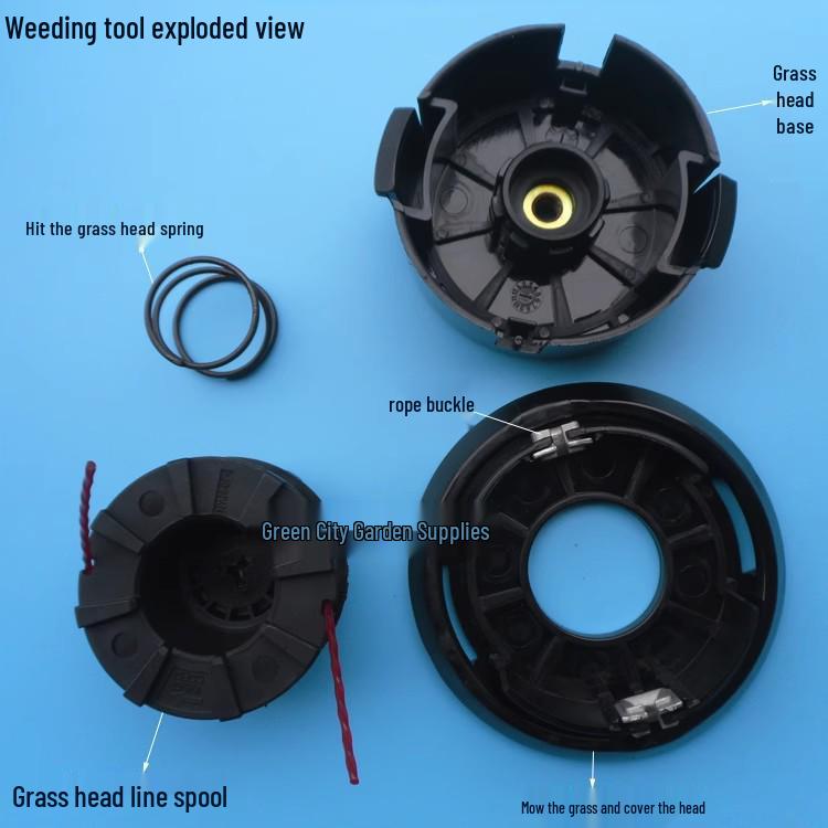 Komatsu Universal Strimmer Head: Nylon & Plastic Grass Cutter, Easy Install