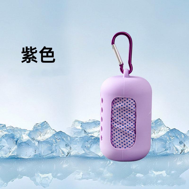 

Cooling Sport Towel Ice Towel for Outdoor Fitness Sweat Absorbing Cooling Towel with Silicone Case & Bag