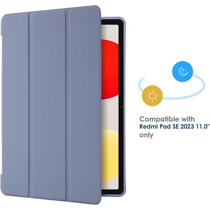 Coque de Protection - E.F.Connection - Xiaomi Redmi Pad Pro 12,1" - Violet - Support Pliable - Verre Trempé