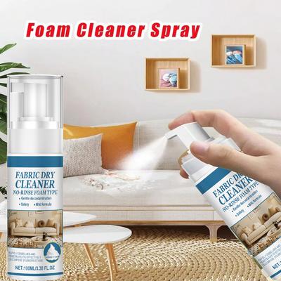 Fabric Sofa Foam Dry Cleaner Multi-Functional Cleaning Solution Clothing Stain Remover for Carpet Curtain No Water Needed Agent