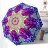 1pc Psychedelic Mandala Automatic Folding Umbrella - Portable Collapsible Design, 8-Rib Iron Frame, Durable Fabric Yy251125160