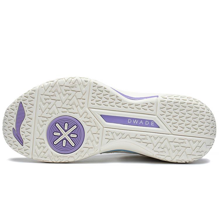 LiNing All City 5 Anti Slip Wear Resistant Mid Top LI NING CLOUD/LINING Cloud Basketball Shoes Men's White Blue Purple ABAS105-4
