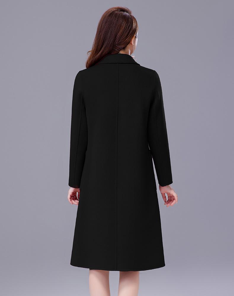 Women's Mid-Length Slimming Woolen Coat - Double-Sided, Camel Color, 2026 New Autumn/Winter Collection