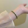 Elegant French Emerald Zircon Bracelet - Light Luxury, Skin-Brightening, Simple Chain, Best Friend Gift, Niche Exquisite Design