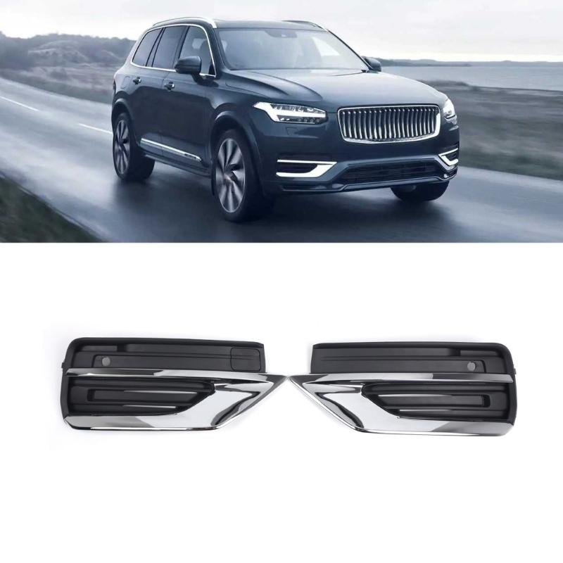 Left/Right Car Bumper Fog Light Grille for XC90 2020 To ONWARDS 31663539 31663514 Replacement Fog Lamp Grille Trim Cover