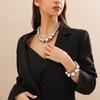 Edgy Gothic Beads Chain Accessory Fashionable Neckchains Ornament for Gatherings