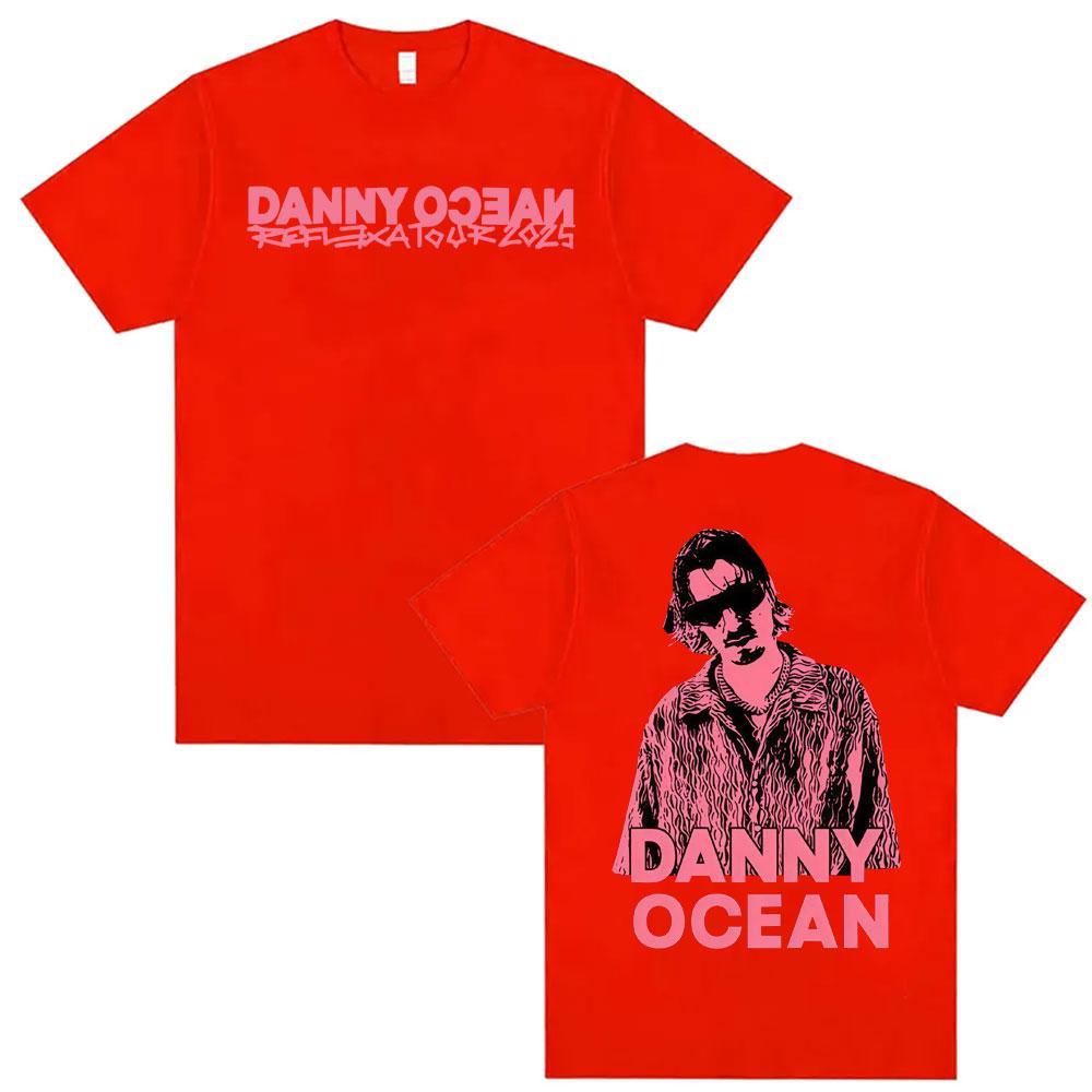 2026 Rapper Danny Ocean Reflexa Tour Graphic T Shirts Mens Clothing Harajuku High Street Tshirts Male Cotton Tshirt L