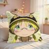 MMade In Abyss Nanachi Riko Cushion Cover Silky Short Plush Invisible Zipper Dustproof Sofa Pillow Case For Home Decor