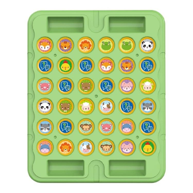 Multiplayer Animal/Fruit Theme Board Game Toy for Kids with Flip Chess for Family Gathering Classroom Activity Supply