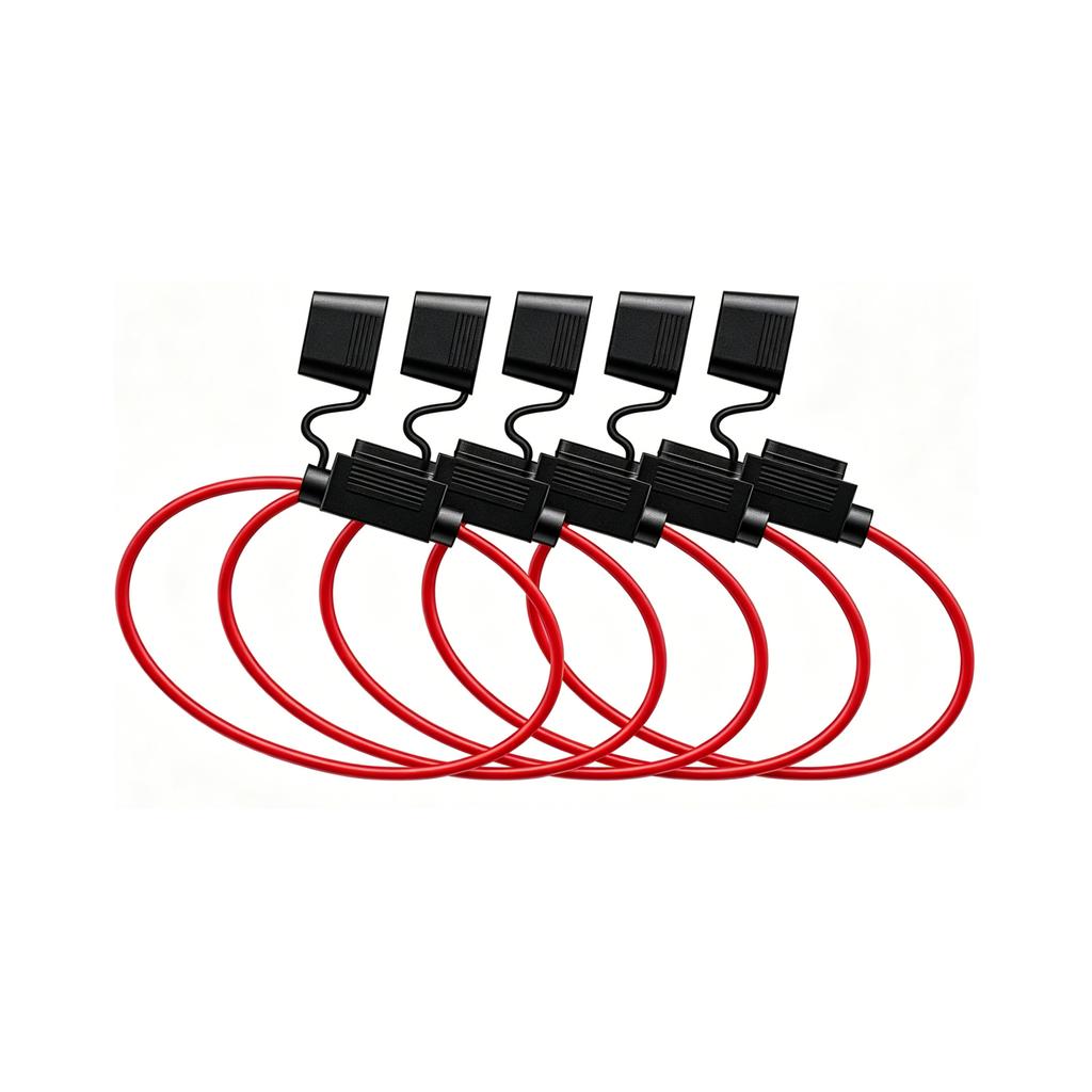 5PCS 12V Car Inline Fuse Holder 10/12/14/16/18 AWG ATC ATO Blade Fuse Holder 5A 10A 15A 20A 30A 40A for Marine Truck Automotive Fuses4