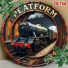 Vintage Platform 9 3/4 Metal Poster, Rusty Magic Harry Potter Wall Decor for Bedroom 7.8x7.8 Inch