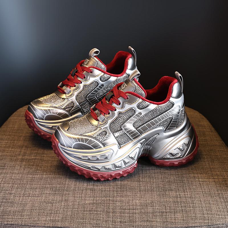 SJN9131-63 Women's Thick-Soled Height-Boosting Sneakers - Fall 2024 Casual Sports Shoes