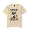 Men's T-shirt Please Do Not Disturb I Am Disturbed Enough Already Kawaii T Shirt Men Women Tees Angry Cat Male Classic T-shirt