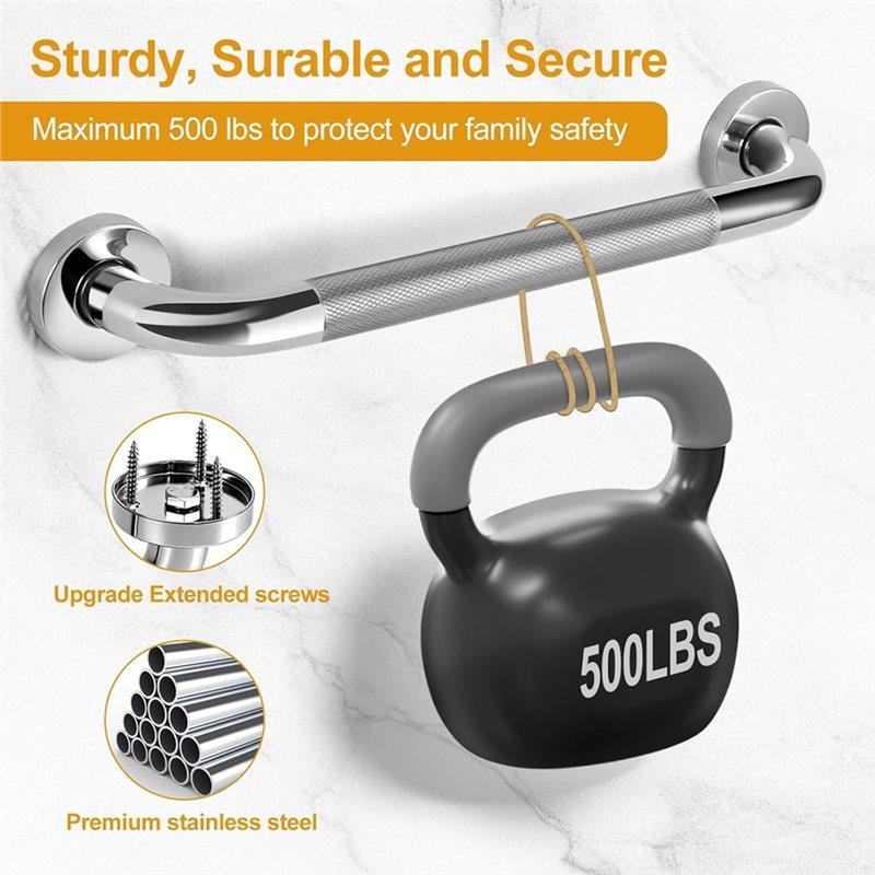 Premium-For Elderly, Seniors Shower Grab Bars For Bathroom Safety Handicap Grab Bars For Wall, Anti-Slip Shower Handles 3 Packs