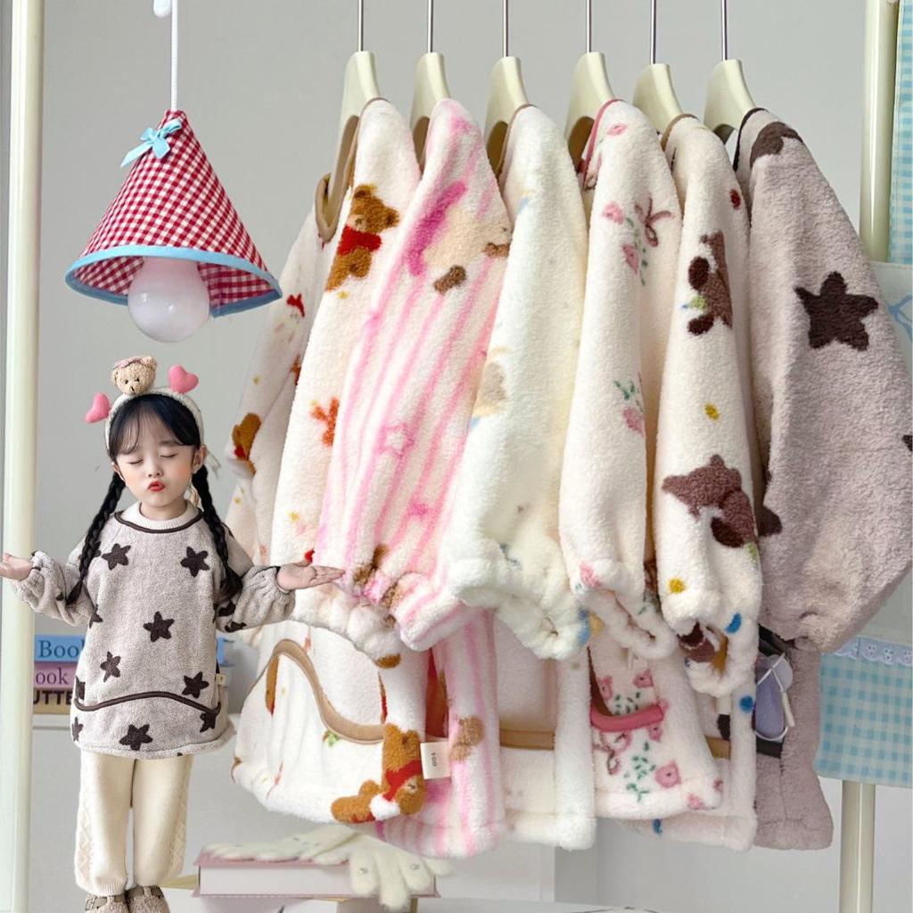 2025 Fall/Winter Unisex Fleece Smock for Kids: Reversible Baby Bib and Eating Wear