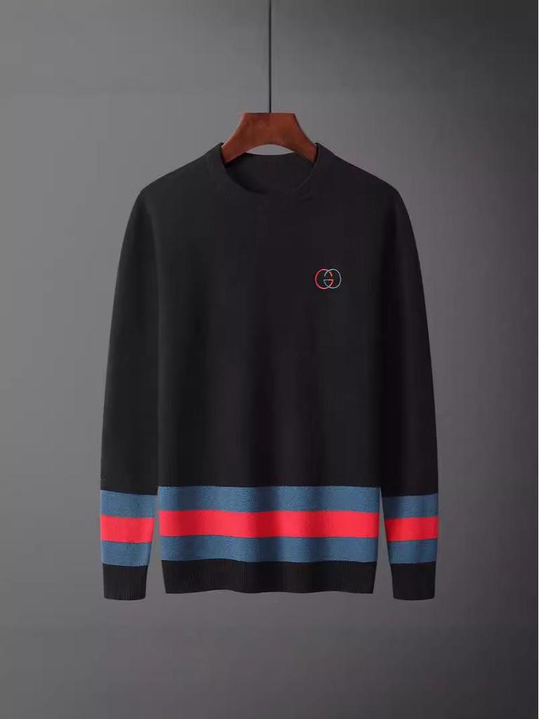 Men's Round Neck Letter Embroidery Fashion Pullover Sweater - Autumn/Winter Trend