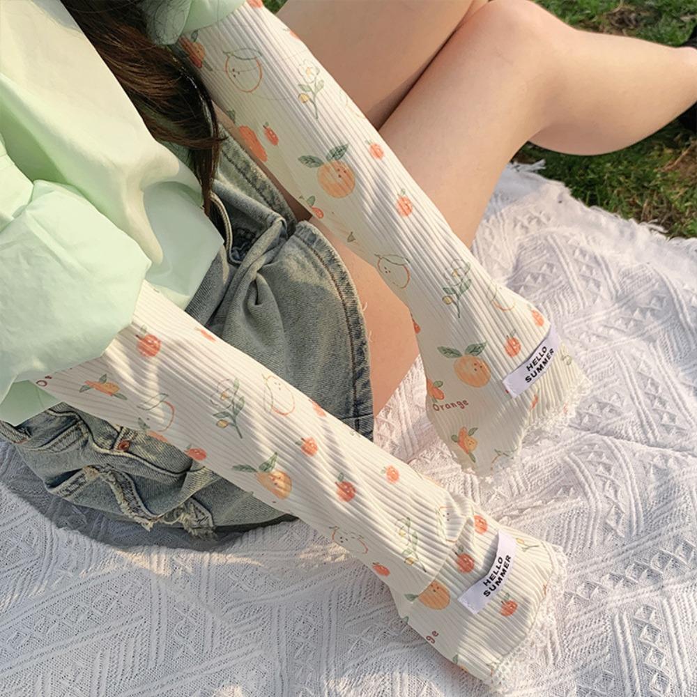 

Orange Fruits Cooling Arm Sleeves Butterfly Watermelon Arm Covers Driving Strawberry