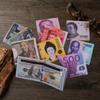 Unisex Short Wallet with Creative Currency Patterns from Various Countries