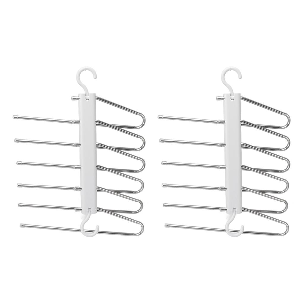 2 STÜCK Faltbare Hosenbügel Mehrschichtig Edelstahl Multifunktionaler Hosenständer für Hosen