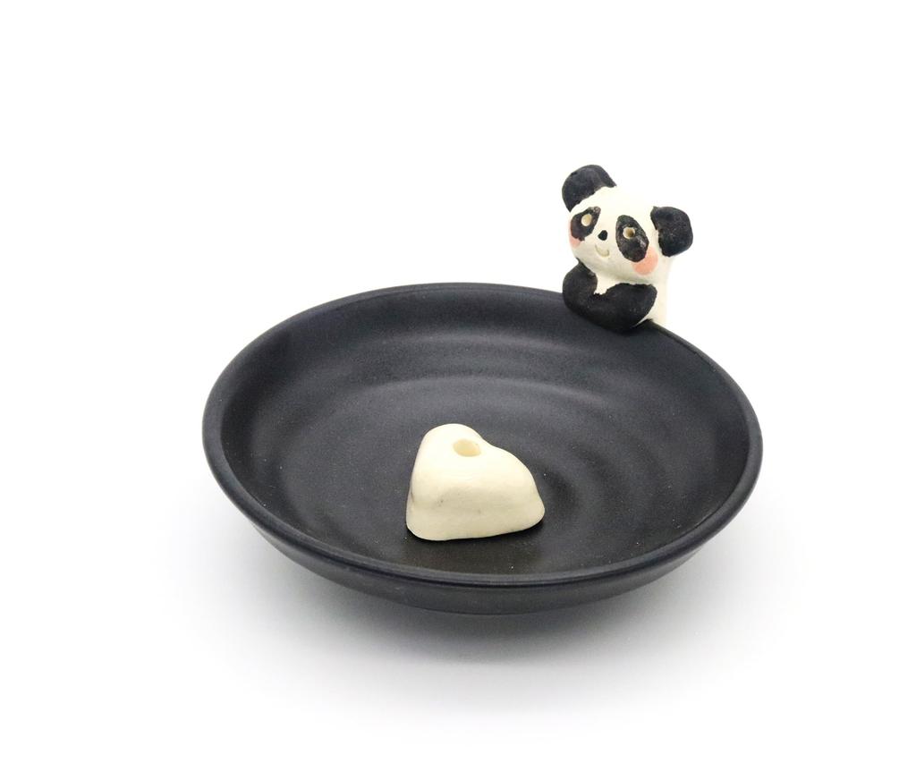 Craftsman House Incense Heartwarming Made in Japan Holder, Panda,