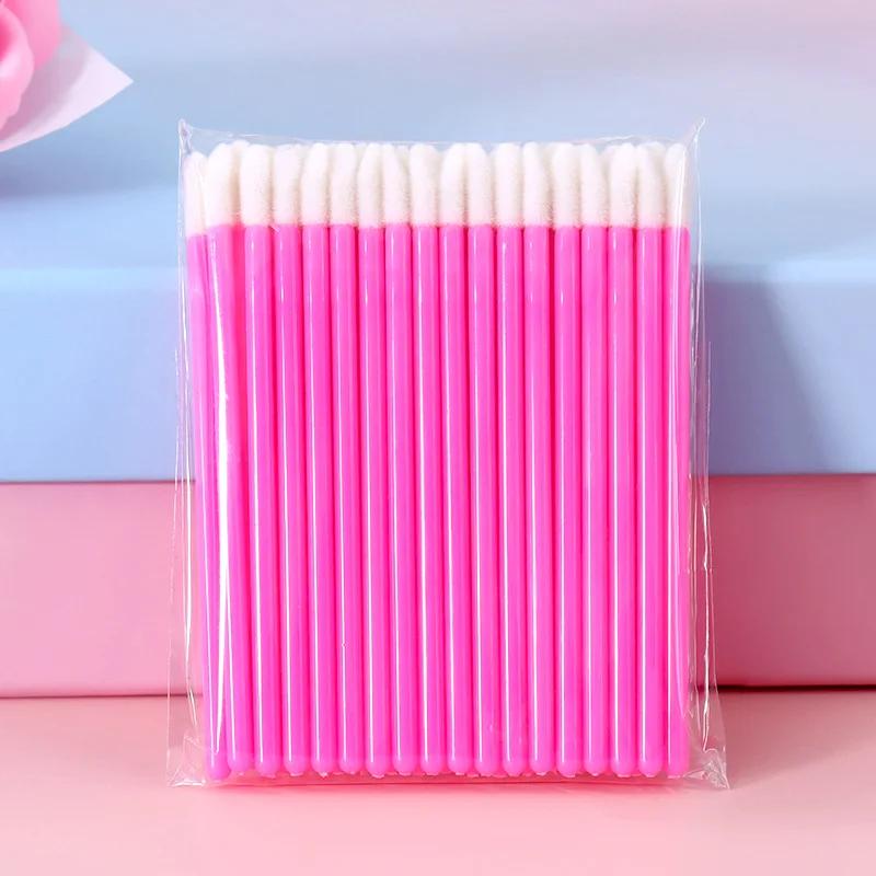 

500/100PCS Disposable Lip Brush Makeup Tools Hollow Lip Wands Nylon Lip Gloss Stick Applicator Lipstick Wands Set Cosmetic Tools