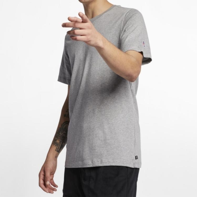 Nike T Shirts Men's Gray Crew Neck Moderate AR4024-063