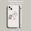 Luxus Farb-Handyhülle Für iPhone 15 14 13 12 mini 11 Pro Max XS X XR SE 7 8 Plus Silikon Beige Hülle Pärchen-Stil Cartoon