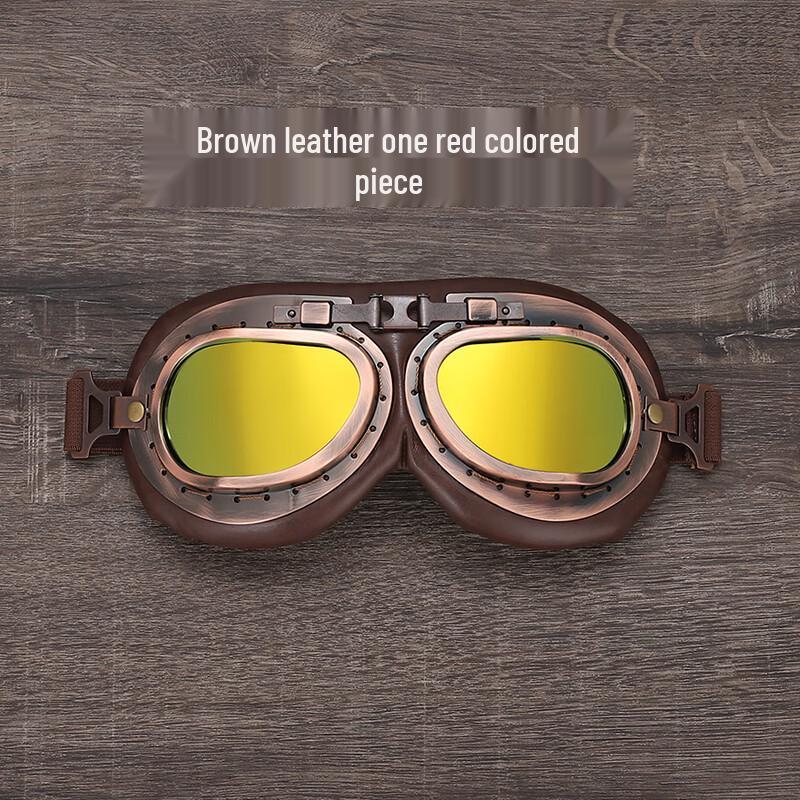 Retro Aviator Motorcycle Goggles One Size