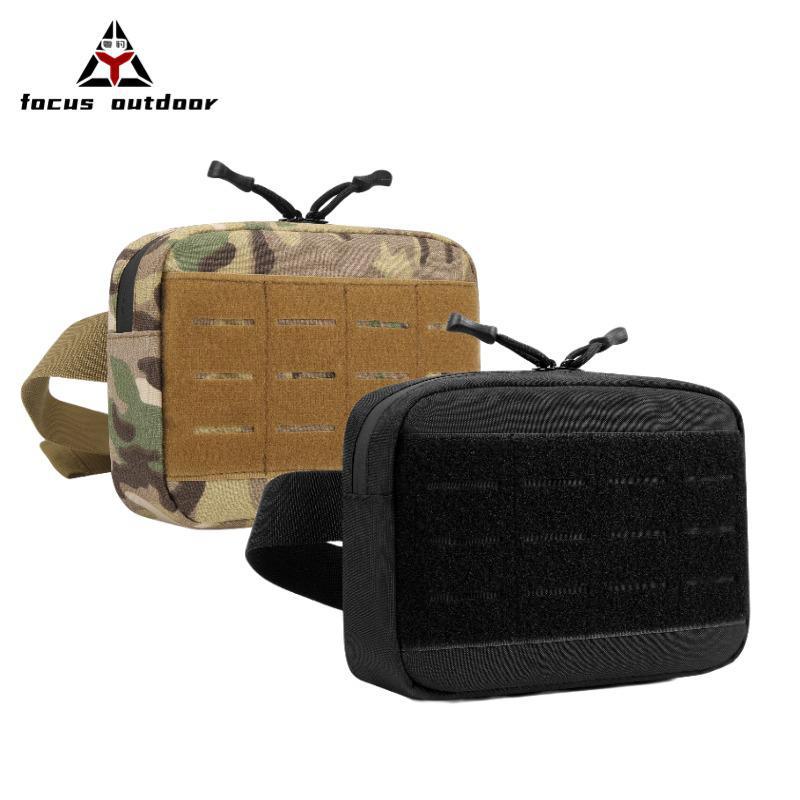 

Чоловіча тактична крос-кордонна поясна сумка для активного відпочинку зі кріпленням MOLLE, вирізаним лазером чорний