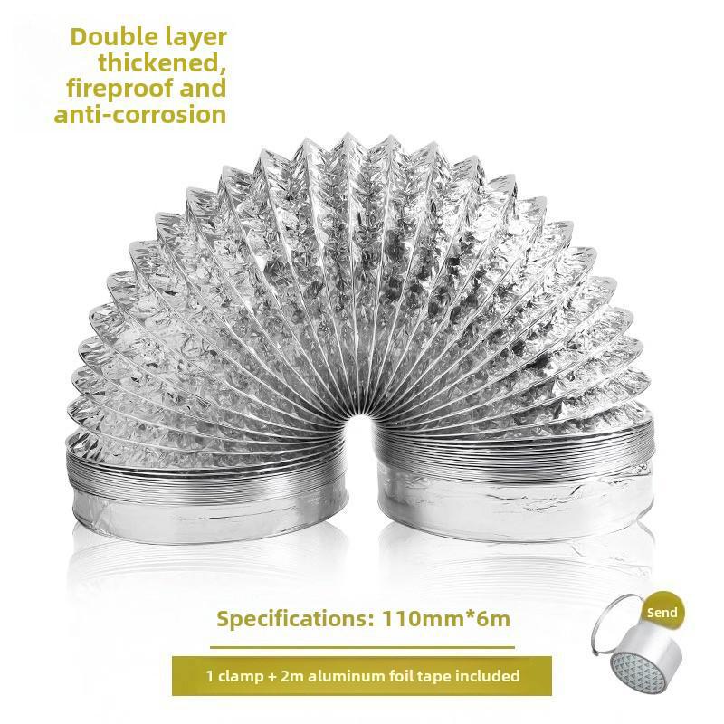 Conduit de ventilation universel en aluminium pour hottes de cuisine et de salle de bain