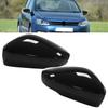 1 Pair Gloss Black Side Wing Door Rearview Mirror Caps Cover For VW Polo 6R 2009-2018 UP 2016-up
