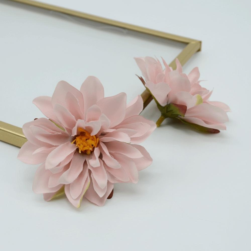 10pcs Satin Dahlia Artificial Flowers Fake Flower DIY Garland Bouquet Silk Chrysanthemum Dahlia Mix Color Brooch Accessories
